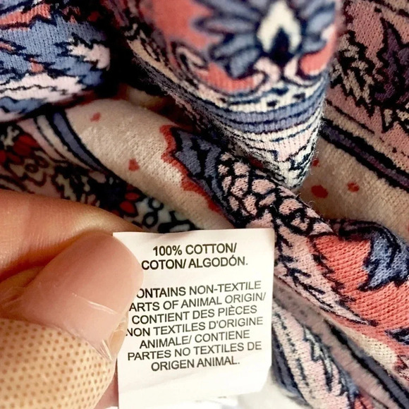 NWT Lucky Brand Floral Boarder Print Peasant Top - Picture 5 of 6